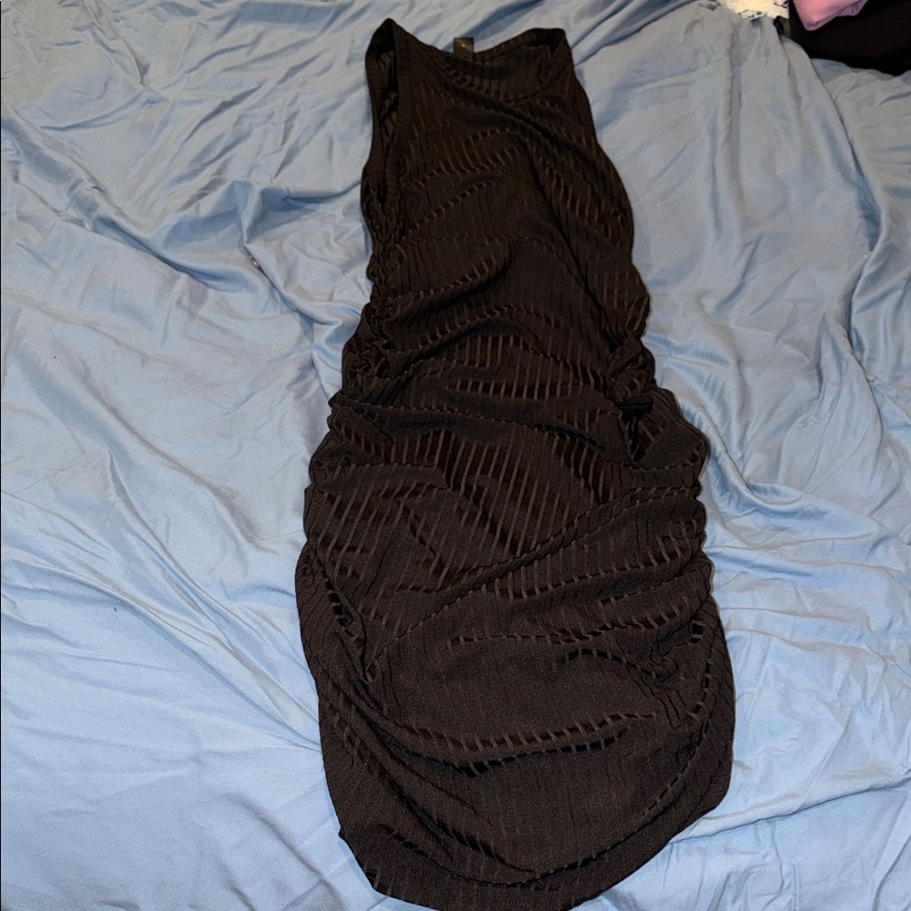 SHEIN Black Midi Dress